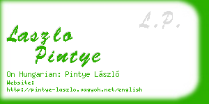 laszlo pintye business card
